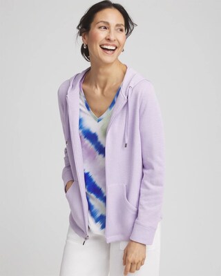 Zenergy® Beach Slub Zip-Front Hoodie | Chico's